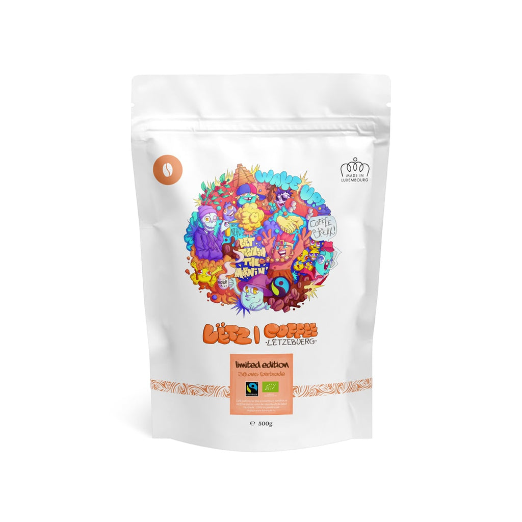 LetzCoffee - Limited Edition - Fairtrade Letzebuerg X Félix Reinard - Café 100% arabica issu du commerce équitable, certifié bio